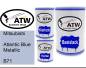Preview: Mitsubishi, Atlantic Blue Metallic, B71: 500ml Lackdose + 500ml Klarlack + 250ml Härter - Set, von ATW Autoteile West.